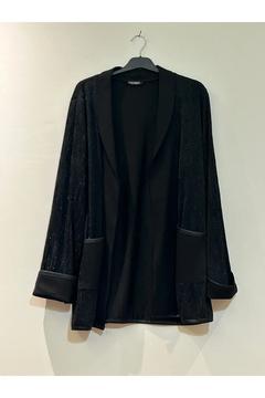 San fa siyah simli hırka