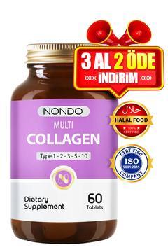 Multi Kolajen 60 Tablet ( 5 Çeşit Kolajen 1-2-3-5-10 Hyalüronik Asit Biotin Selenyum Çinko )