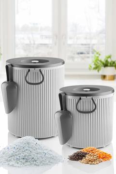 2 Adet Toz Ve Tablet Deterjan Saklama Kutusu Deterjan Saklama Kabı