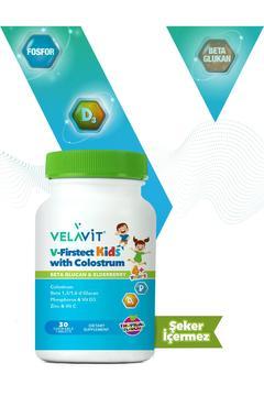 V-firstect Kids With Colostrum 30 Tablet Kolostrum, D3 Vitamini Ve Beta Glukan Içeren Gıda Takviyesi
