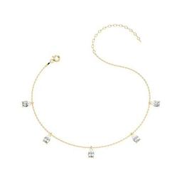 Damla Taşlı Altın Kaplama Gümüş Halhal