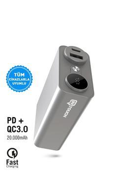 20.000mah Carbon Pd Qc 3.0 Powerbank, Taşınabilir Şarj Cihazı