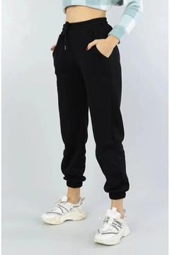 Siyah Rahat Giyim Paça Lastikli Fırsat Ürünü Eşofman Altı- Jogger Paça