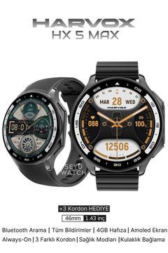 Watch HX-5 Max Harvox Akıllı Saat Iphone Ve Android Tüm Telefonlara Uyumlu