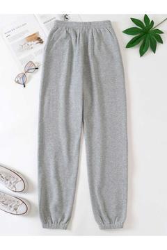 Unisex Gri Rahat Giyim Eşofman Altı