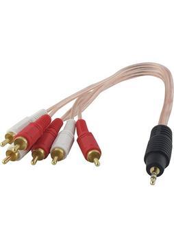 Ayt 3.5 mm Stereo Erkek -6 Tos Erkek 5+1 Ses Sistemi Kablosu 3.5mm Kulaklık Aux Girişi Renkli Rca Çıkışı