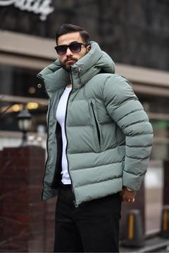 SU VE RÜZGAR GEÇİRMEZ ERKEK KAPÜŞONLU MONT