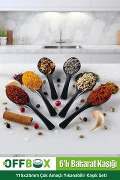 6 Adet Baharat Kaşığı Kahvaltılık Baharatlık Kaşığı Kaşık Seti BK-06