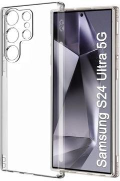 Samsung S24 Ultra Kamera Koruyuculu Şarj  ve Kulaklık Yeri Tıpalı Yumuşak Şeffaf Silikon Kılıf