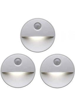 Aqqogib Hareket Sensörlü Gece Lambası (3​ X) Sensörlü Işık, Su Ürünleri Dolap Lambası, Koridor Için Kablosuz, Merdiven, Banyo, Yatak Odası, Mutfak - Otomatik Açma/kapama, Pille Çalışan (Yurt Dışından)