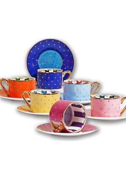 Kosova 6'lı Lüx Bone Kahve Fincan Takımı Elite