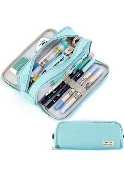 Dmxtop Okul Genç Kız Erkek Için Büyük Kapasiteli Kalem Kutusu 3 Bölmeli Kese Kalem Çantası (Yurt Dışından)