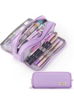 Dmxtop Okul Genç Kız Erkek Için Büyük Kapasiteli Kalem Kutusu 3 Bölmeli Kese Kalem Çantası (Yurt Dışından)