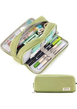 Dmxtop Okul Genç Kız Erkek Için Büyük Kapasiteli Kalem Kutusu 3 Bölmeli Kese Kalem Çantası (Yurt Dışından)