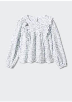 Mango Kids Çiçekli Fırfırlı Bluz