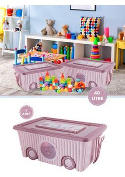 Flora F384 Trendy Tekerlekli Oyuncak Kutusu 40 LT