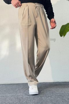 Baggy Çift Pileli Pantolon Rahat Kalıp Yeni Sezon