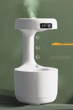 Büyük 600ML Hava Nemlendirici Ultrasonik Ortam Oda Nemlendirici Işıklı Saatli Damlacıklı