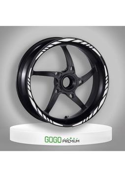 Need Shops Yeni Özel  Motosiklet Jant Şeridi Reflektör Beyaz Honda Pcx Uyumlu Sağ-Sol/ön-Arka