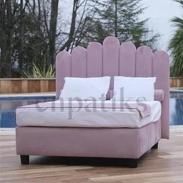 Lepus Luxe Bazalı Kedi ve Köpek Yatağı Pembe 82x80 cm