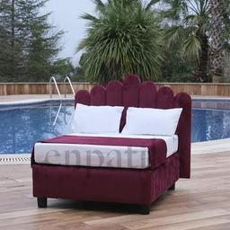 Lepus Luxe Bazalı Kedi ve Köpek Yatağı Bordo 73x71 cm