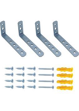 5.2 x 10 cm - Deprem Güvenliği Dolap Sabitleme Aparatı Seti - Mobilya Gardırop Portmanto Kitaplık Masa Raf Eşya Duvara Sabitleyici Aparat