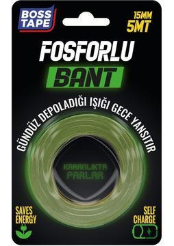 Boss Tape Gece Parlayan Fosforlu Fotolümen Bant En:15mm Boy:5mt