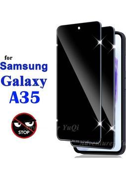 MTK Moveteck Samsung Galaxy A35 Hayalet Ekran Koruyucu Cam 5d Privacy Yandan Görünmez Gizlilik Sağlayan Ekran Koruyucu Camı Tam Kaplar