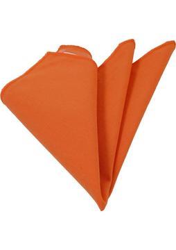 Exve Exclusive Turuncu Tek Renk Sade  Pamuk Yaka Mendili