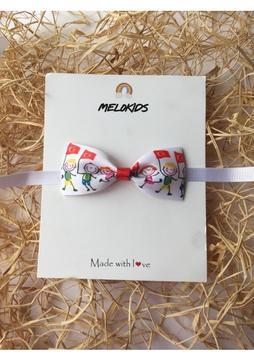 Melo Kids 23 Nisan Türk Bayrağı Erkek Çocuk Papyon Yakalık
