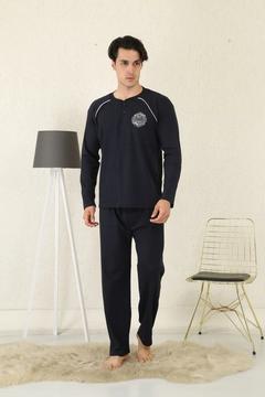 %100 Pamuklu Süprem Erkek Büyük Beden Pijama Takımı 915