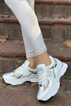 Rostock 04-BS Taş Detay Bağçıklı Kadın Spor Ayakkabı