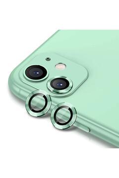 (METAL LENS) Iphone 11/12/12 Mini Uyumlu Kamera Koruyucu Lens Mercek Metal Çerçeveli 2li Set