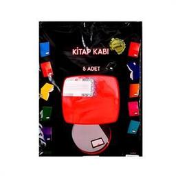 Abka 22.5x28 cm Hazır Kitap Kabı 5 Li Kırmızı