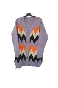 KISA KİLİM DESENLİ TRİKO HIRKA