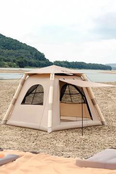 6 Kişilik 4 Mevsim Şişme Çadır 220 x 220 Pompalı Set