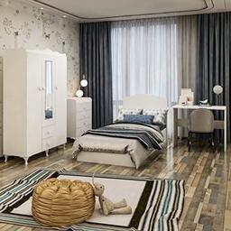 Garaj Home Elit Genç Odası Takımı Beyaz
