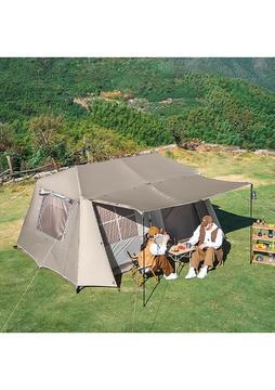 Çift Katmanlı Zirve Tasarımlı Dört Mevsim Çadırı, 16.3 Metrekare, Dış Ölçüler: 430*380*220 Cm.