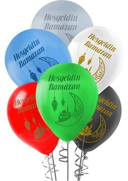 Hoşgeldin Ramazan Baskılı 10 Adet Balon Dini Islami Bayram Süsü