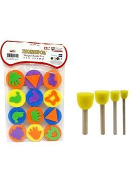 Monopol 12'li Sünger Eva Baskı ve Ponpon Sünger Fırça