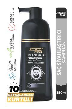 Softto Plus Doğal Görünüm Sağlayan Saç Siyahlaştırıcı Black Hair Şampuan 350 ml