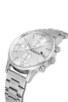 Spor Romen Rakamlı Metal Erkek Kol Saati Gümüş Renk PL-0963E3x