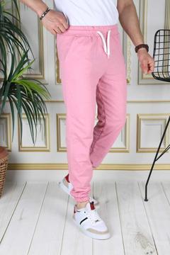 Pembe Lastik Paça Eşofman Altı