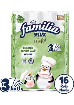 Familia Plus Natural Penguen Gofrajlı 16'lı Havlu Kağıdı