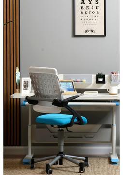 Creo Mobili Yükseklik ve Sırt Ayarlı Vega Çalışma Sandalyesi, Ofis ve Bilgisayar Koltuğu, Mavi