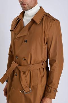 KAHVE APOLETLİ KEMERLİ TRENÇKOT/PARDÖSÜ