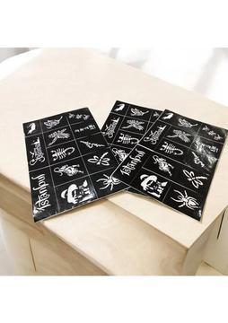 Metler Geçici Dövme Deseni Hint Kınası Deseni  Dövme Şablonu 2 Adet