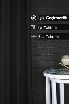 Siyah Termal %100 Işık Geçirmez Blackout Karartma Güneşlik Perde