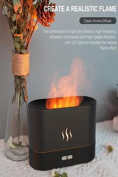 Ultrasonik Aromaterapi Nebulizatör  Difüzör Lamba Hava Nemlendirici Uçucu Yağ Difüzörü Alev Aroma