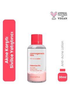 Acne Önleyici Kurutucu Losyon 30ml – Yatıştırıcı Siyah Nokta Azaltıcı Vegan (%5 KALAMİN - YEŞİL ÇAY)